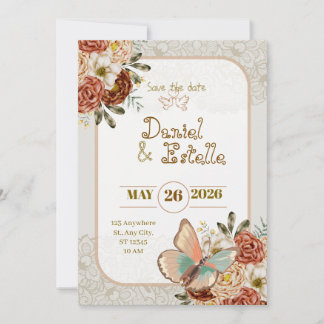 Elegant Wedding save the date Invitation
