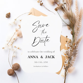 Elegant Wedding Save the Date Invitation
