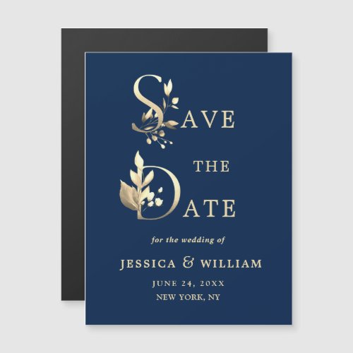 Elegant Wedding Save the Date Magnetic Card