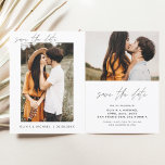 Elegant Wedding Save the Date Photo Minimalist<br><div class="desc">Wedding Save the Date Cards that have a photo on the front and back. The Save the Date cards contain a modern hand lettered cursive script typography that are elegant,  simple and modern to use after you minimalist simple wedding day celebration.</div>