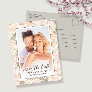 Elegant Wedding Save the Date Photo  Postcard
