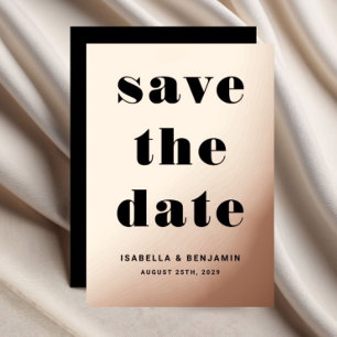 Elegant Wedding Save The Date Rose Gold Foil Invitation