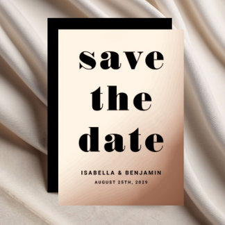 Elegant Wedding Save The Date Rose Gold Foil Invitation