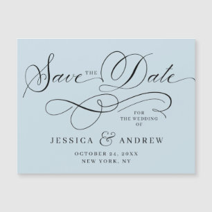 Elegant Wedding Save the Date Simple Magnetic Card