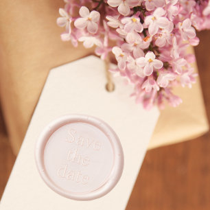 Elegant Wedding Save The Date Wax Seal Sticker