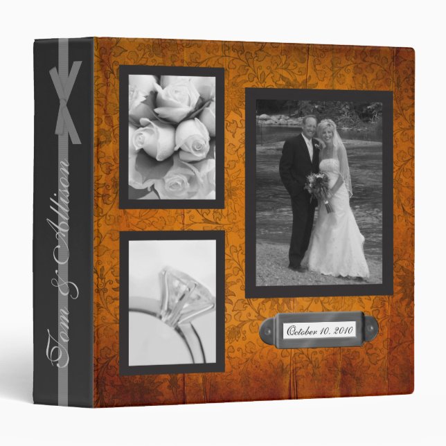 Elegant Wedding Scrapbook Binder (Front/Spine)