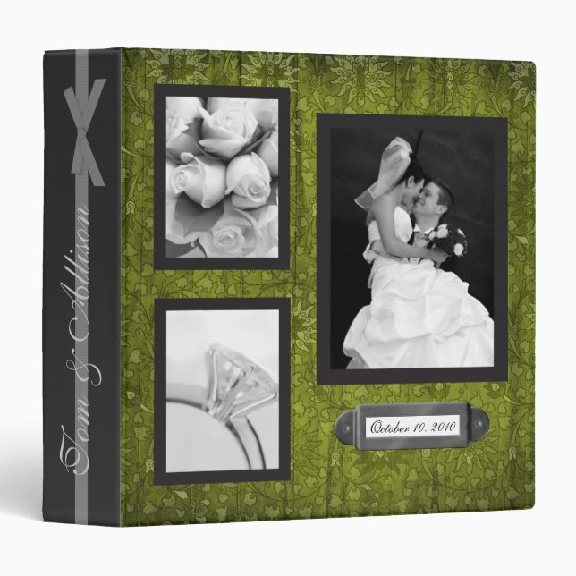Elegant Wedding Scrapbook Binder (Front/Spine)