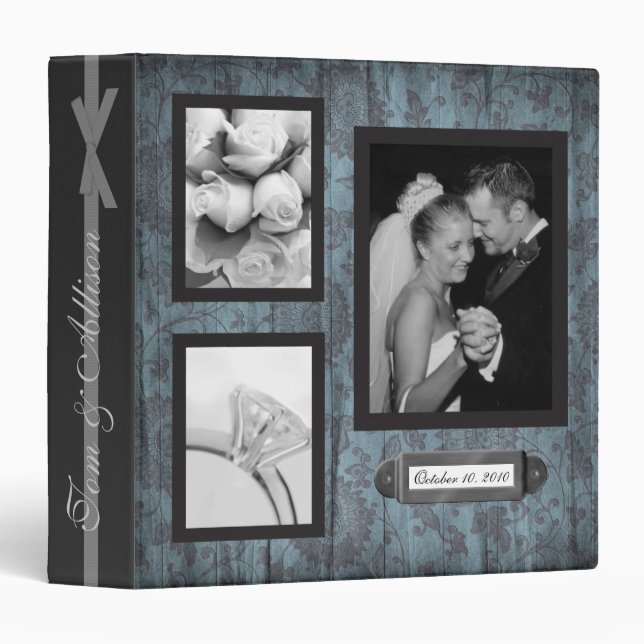 Elegant Wedding Scrapbook Binder (Front/Spine)