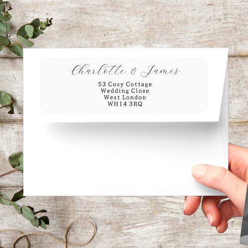 Elegant Wedding Script Name And Address Label