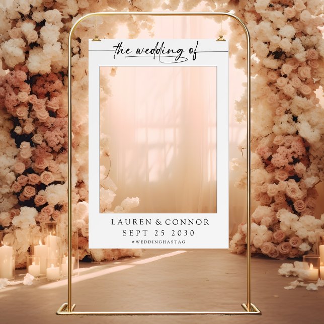 Elegant Wedding Script Photo Booth Selfie Prop  Foam Board (Creator Uploaded)