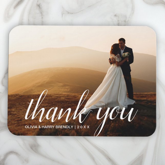 Elegant Wedding Script | Wedding Photo Magnet Gift (Creator Uploaded)