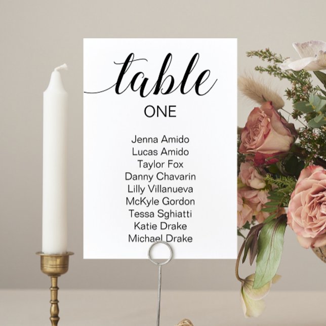 Elegant Wedding Seating Chart Cards (Creator Uploaded)