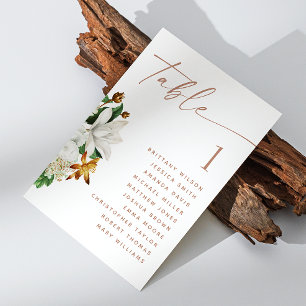 Elegant Wedding Seating Chart Garden Floral Invitation