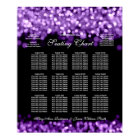 Elegant Wedding Seating Chart Purple Lights
