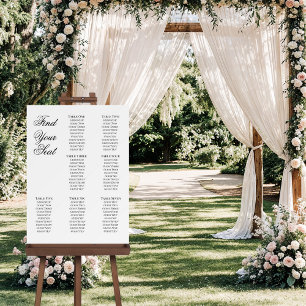 Elegant Wedding Seating Chart Sign
