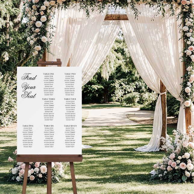 Elegant Wedding Seating Chart Sign (Creator Uploaded)