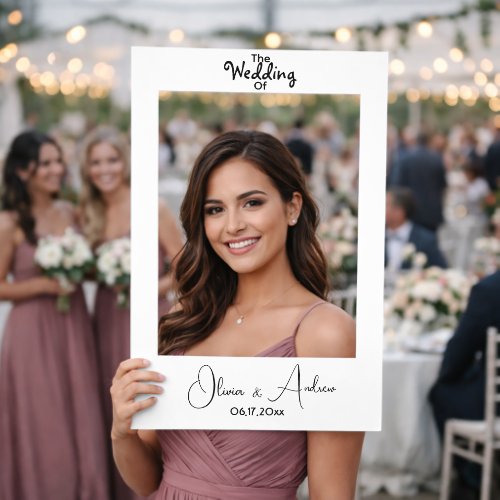 Elegant Wedding Selfie Frame, Personalized Wedding Frame