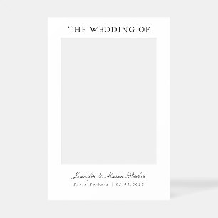 Elegant Wedding Selfie Frame Photo Prop