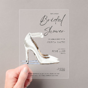 Elegant Wedding Shoes Bridal Shower Invitation