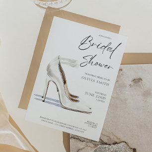 Elegant Wedding Shoes Bridal Shower Invitation
