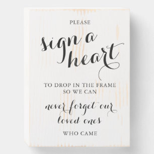 Elegant Wedding Sign A Heart Sign Black White