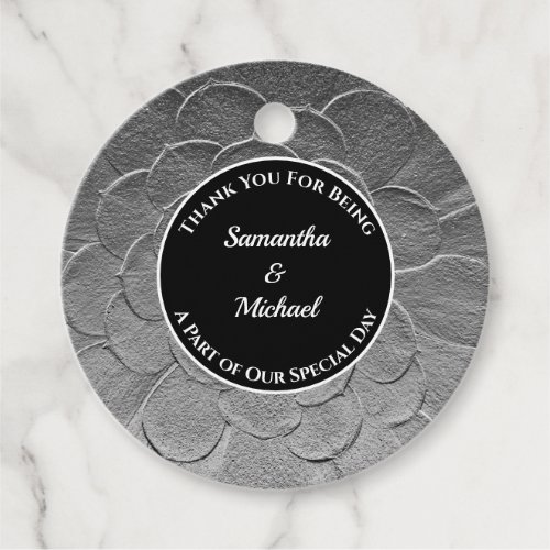 Elegant Wedding Silver Agave Plant Guest Thank You Favor Tags