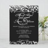 Elegant Wedding Silver Lights Invitation (Standing Front)
