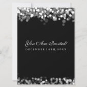 Elegant Wedding Silver Lights Invitation (Back)