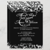 Elegant Wedding Silver Lights Invitation (Front/Back)