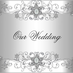 Diamond Wedding Invitations Zazzle Elegant Wedding Silver White Diamond Jewel Invitation