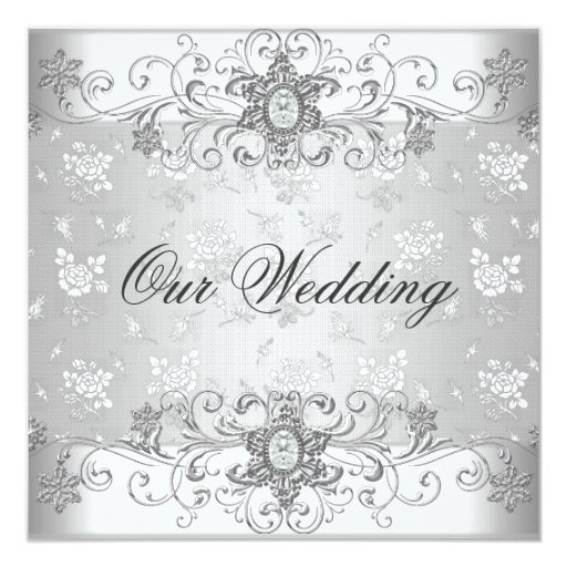 Elegant Silver Wedding Invitations 9