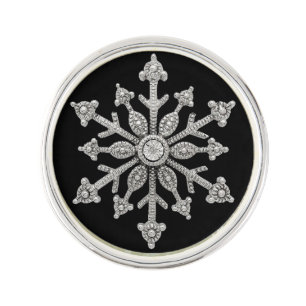 Elegant Wedding Snowflake Tie Pin