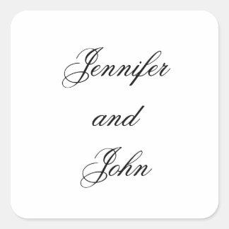 Elegant Wedding Stickers with Custom Names