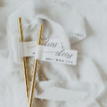 Elegant Wedding Straw Tag Cheers Drink Flag Sticker<br><div class="desc">Modern romantic calligraphy "Cheers" wedding straw tags: These wedding straw tags are perfect for using as wedding drink tags or for your bridal shower,  bachelorette party or other wedding events. They also work great for your bridal shower mimosa bar. Simply add the bride & groom's names and wedding date.</div>