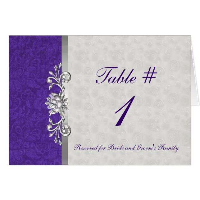 Elegant Wedding Table Card (Front Horizontal)