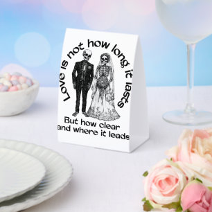 Elegant Wedding Table Card - Meaningful Love Quote Paper Table Tent