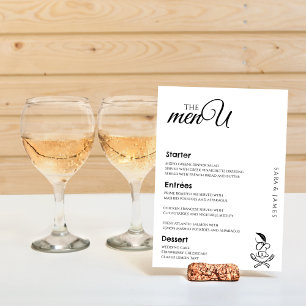 Elegant Wedding Table Menu Cards 