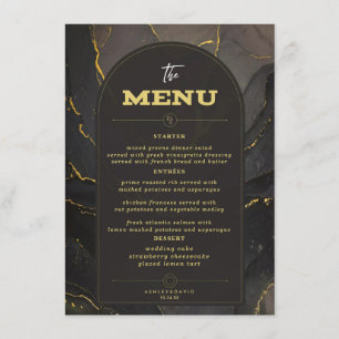 Elegant  Wedding Table Menu Cards Flat Menu