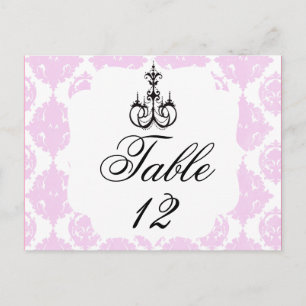 Elegant wedding table number