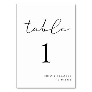 Elegant Wedding Table Number