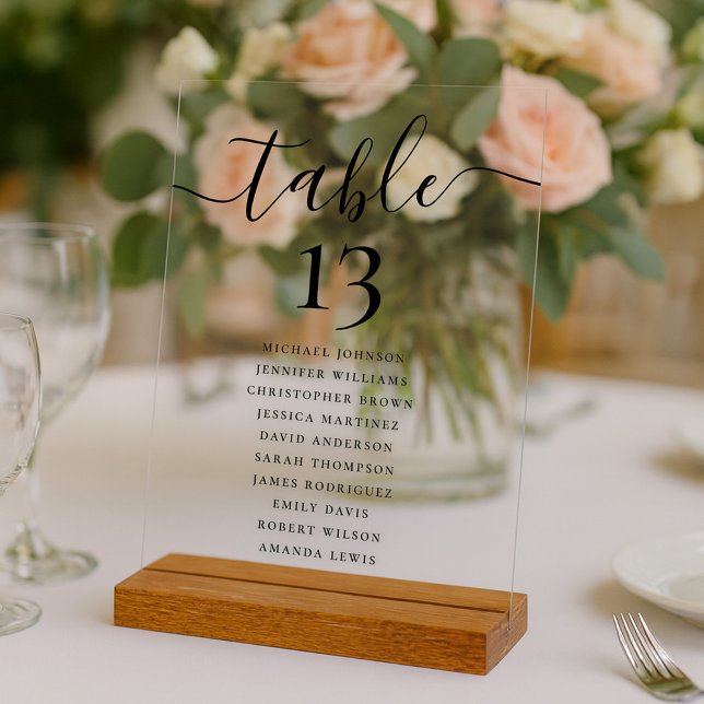 Elegant Wedding Table Number And Seating Chart (Creator Uploaded)