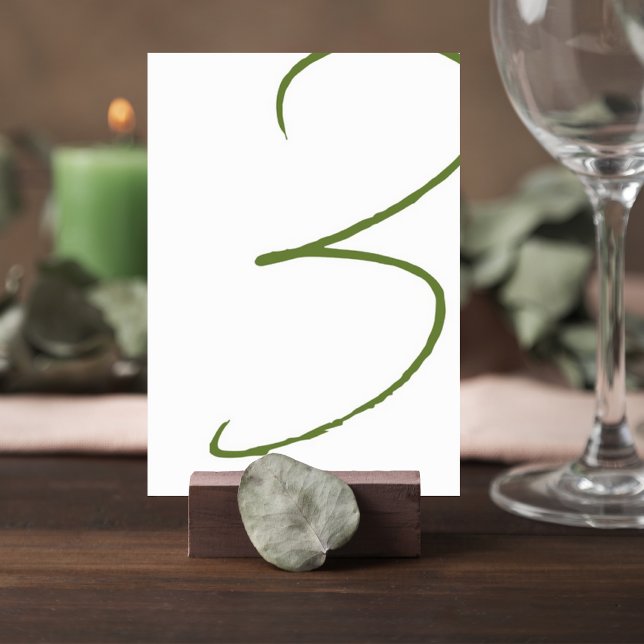 Elegant Wedding Table Number Card (Creator Uploaded)