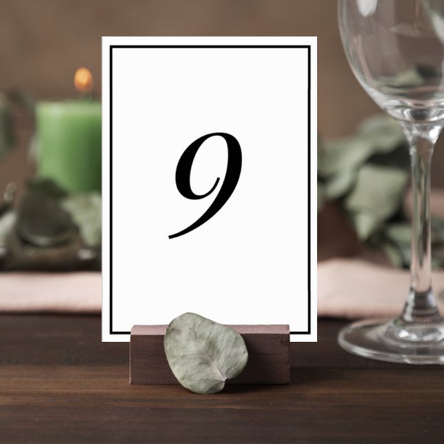 Elegant Wedding Table Number Card (Creator Uploaded)