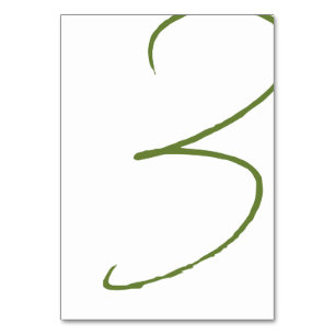 Elegant Wedding Table Number Card