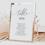 Elegant Wedding Table Number Cards with Names<br><div class="desc">Make seating simple yet stylish with these Minimalist Wedding Table Number Cards, an elegant choice for any wedding reception. Each card is designed to display table numbers alongside personalized names and can be displayed in a frame or on a stand to create a refined look at each table. Display in...</div>