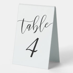Elegant Wedding Table Numbers Tent