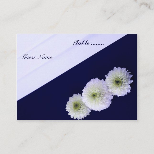 Elegant Wedding Table Seating Place Card (Front)