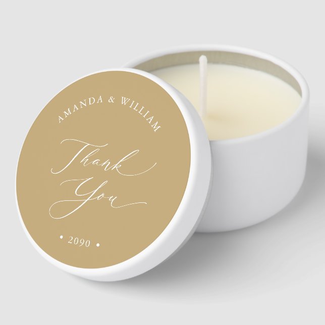 Elegant Wedding Thank You Candle Favor Mini Candle Favors (Corner)