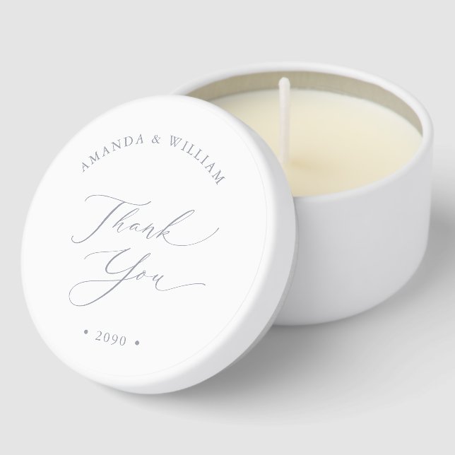 Elegant Wedding Thank You Candle Favor Mini Candle Favors (Corner)
