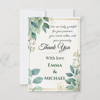 Elegant Wedding Thank You Card